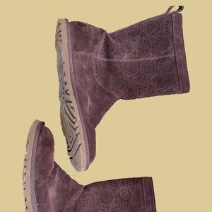 Brown Ugg Zipper Boots